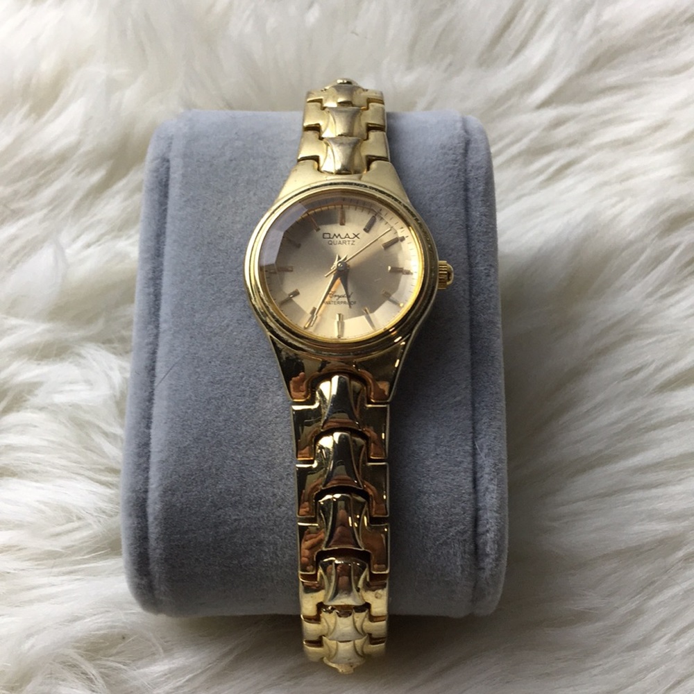 Ladies max gold tone wrist watch